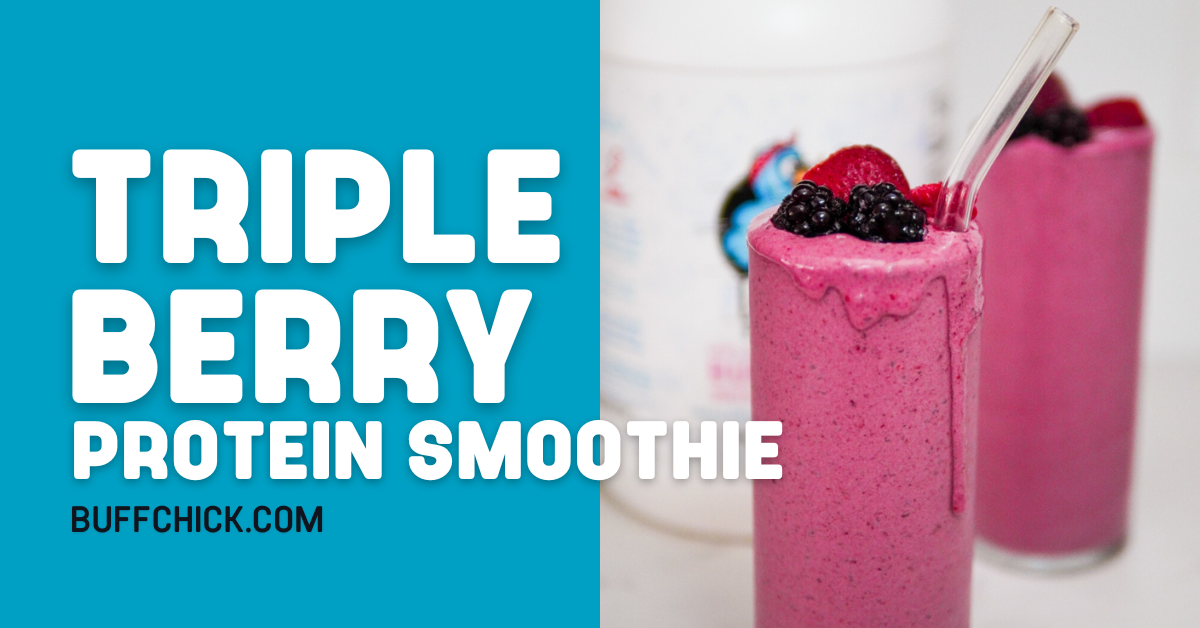 Triple Berry Protein Smoothie Buff Chick Supplements