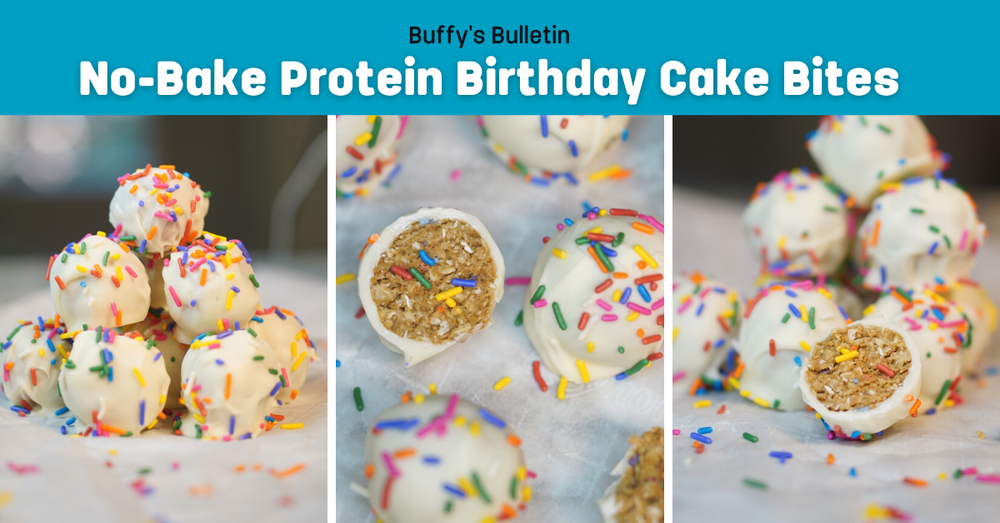 No-Bake Protein Birthday Cake Bites